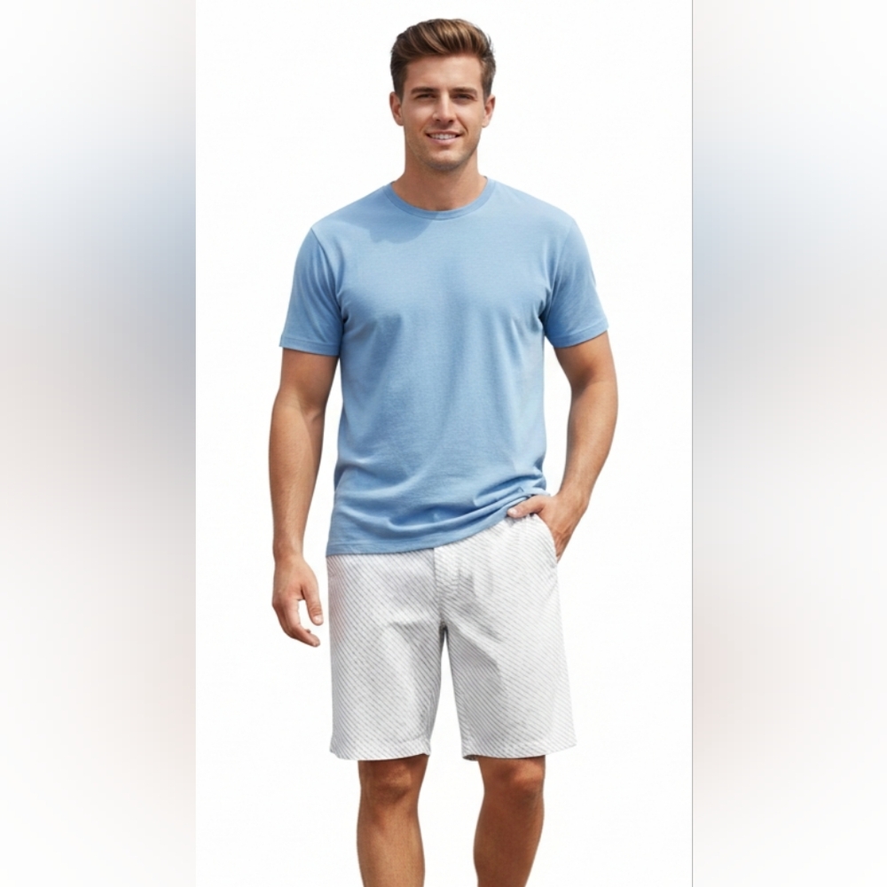 NWOT Vurt White Striped Men's Shorts Size  34W